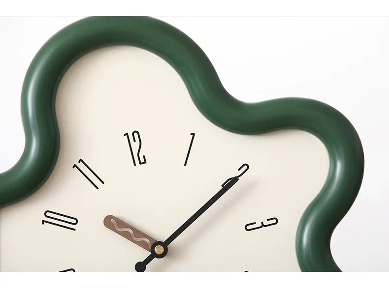 Green Swing Style Digital Wall Clock Minimalist Home Decor