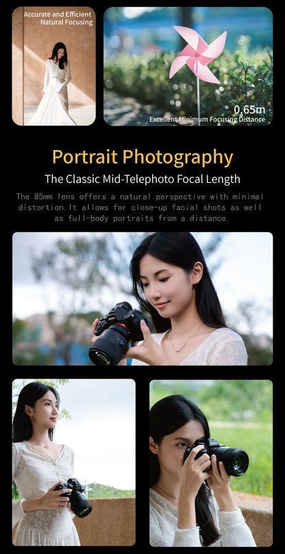 85mm F1.8 Auto Focus Portrait Lens for L Mount Cameras