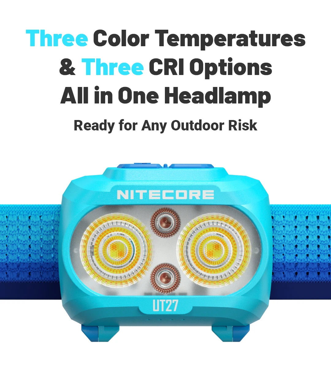 Rechargeable 800LM Running Headlamp with Four Light Sources