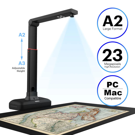 Large Format Document Scanner 23MP Auto-Flatten