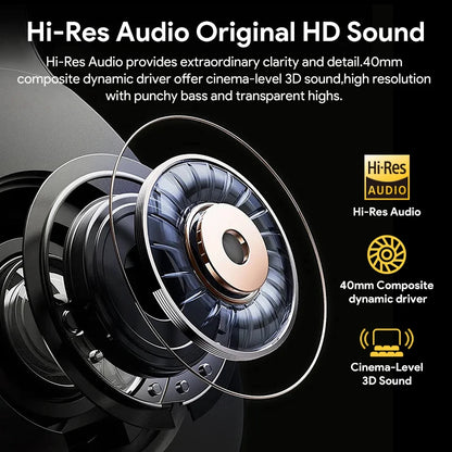 Wireless Over-Ear Headphones with ANC and 60H Battery