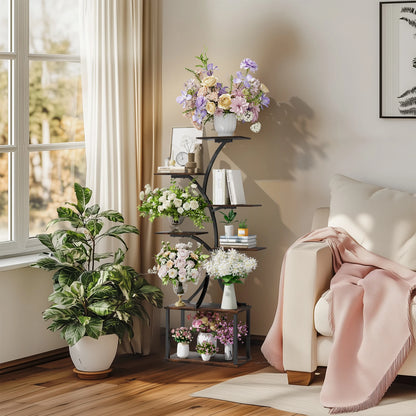 Tree Shaped Plant Stand with Multiple Display Shelves