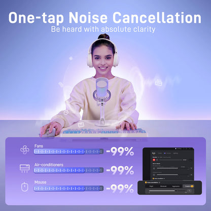 Compact USB Mic with Noise Reduction and Clear Sound