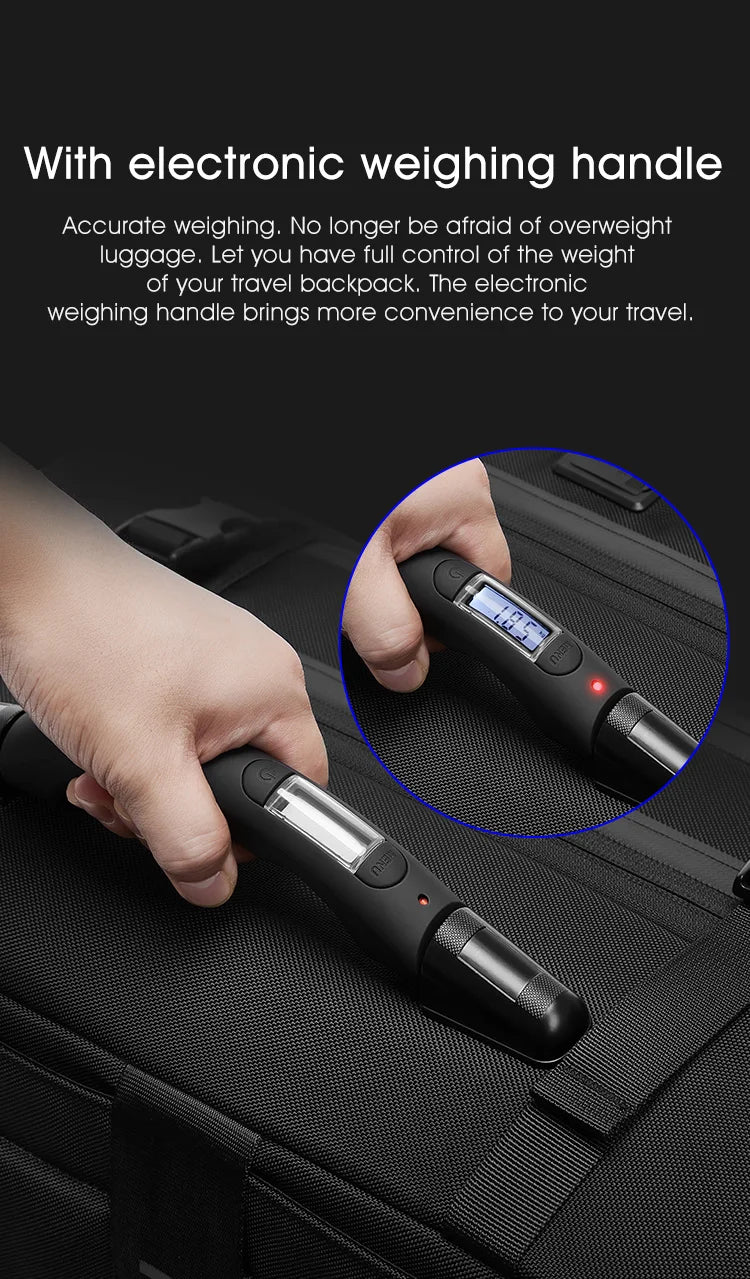 Wheeled Carry-On Business Backpack with Pump and Trolley Handle