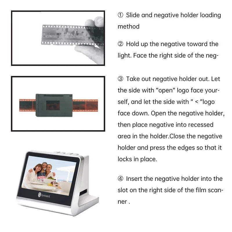 22MP Film Scanner with 5 Inch Screen and 16GB Memory
