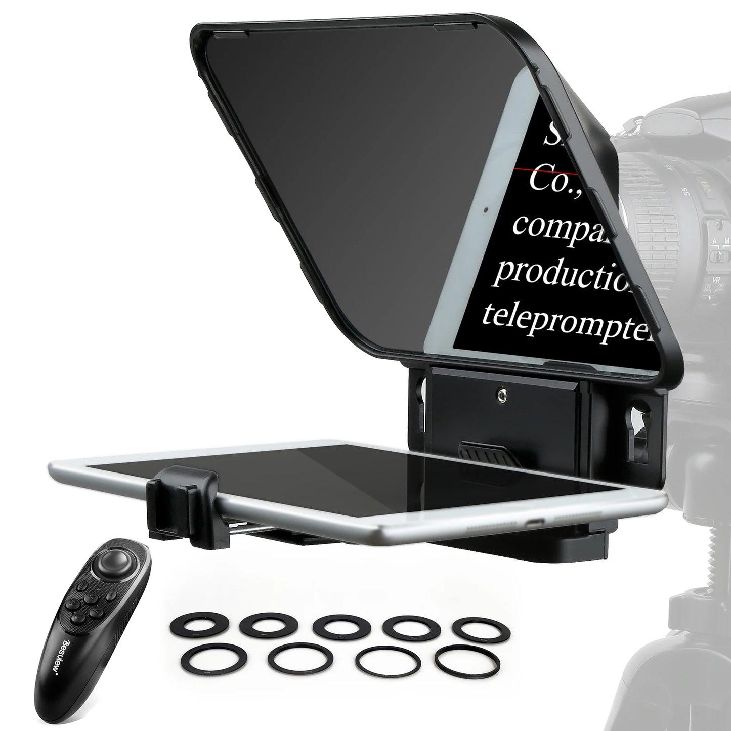 Portable Teleprompter with Glass Screen and Remote 11 Inch