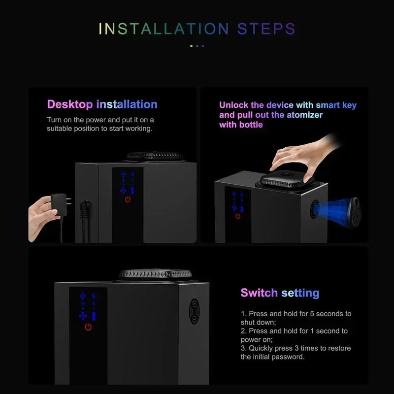 Professional Scent Diffuser 200ml App Controlled HVAC