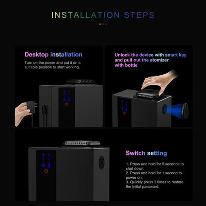 Professional Scent Diffuser 200ml App Controlled HVAC