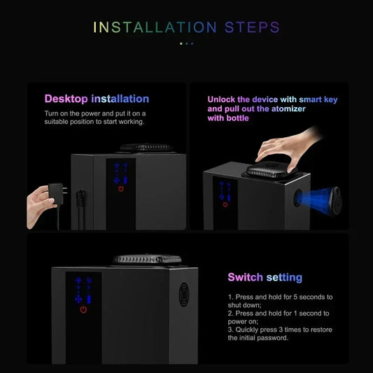 Professional Scent Diffuser 200ml App Controlled HVAC