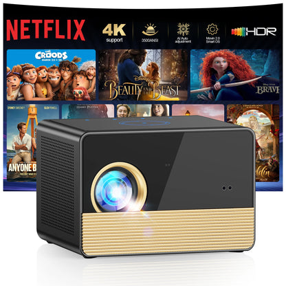 4K UHD Laser Projector 50000 Lumens WiFi6 Bluetooth