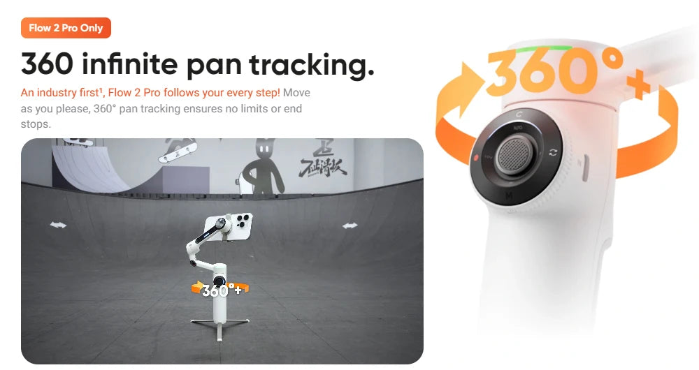 Portable AI Smartphone Gimbal Grey Plus Bundle 360 Tracking