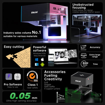 Compact CNC Laser Engraver for Custom Logos and Designs