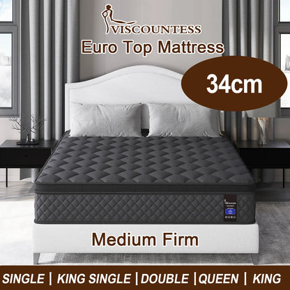 King Single Hybrid Mattress Pocket Spring 34cm