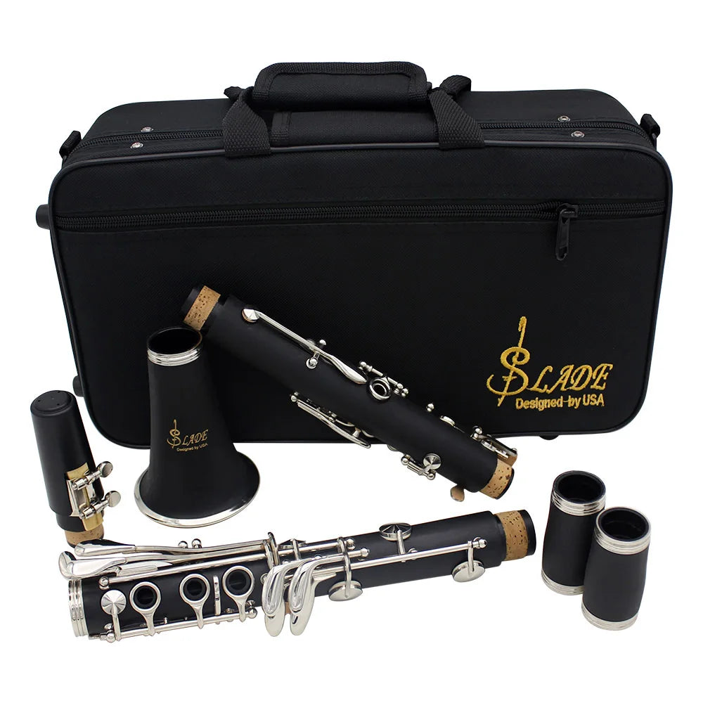 Professional Bb Clarinet 17-Key Bakelite Woodwind with Case
