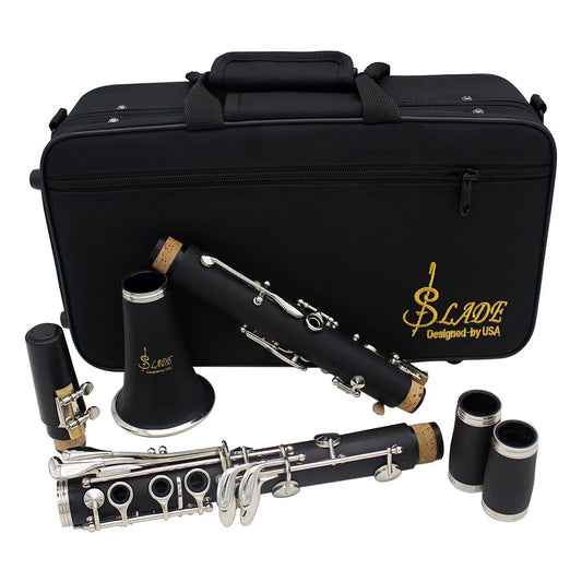 Professional Bb Clarinet 17-Key Bakelite Woodwind with Case