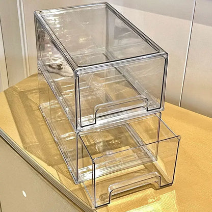 Clear Multi-Layer Medicine Storage Box DIY Stackable Design