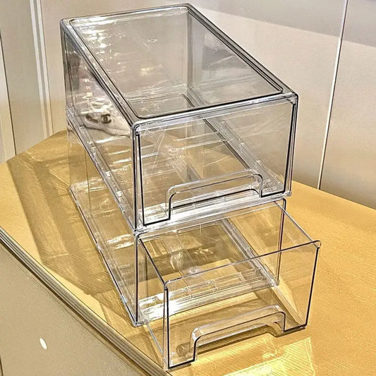 Clear Multi-Layer Medicine Storage Box DIY Stackable Design