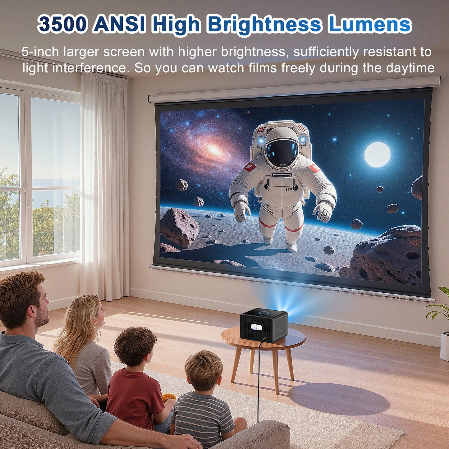 Smart Home Theater Projector 4K AutoFocus Netflix Ready