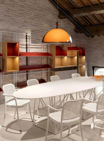 Modern Brown Acrylic Pendant Lamp Natural Glow E27