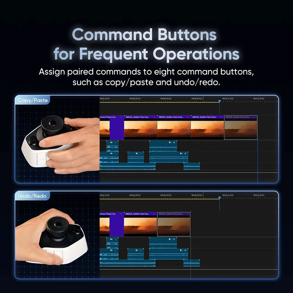 Customisable Editing Console with All-Way Joystick for Vlog Editing
