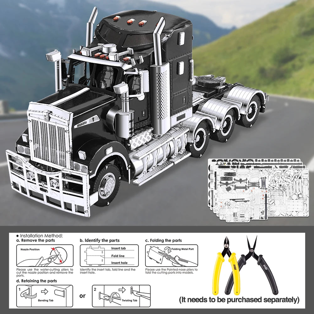 3D Metal Puzzle Truck Model DIY Assembly Kit