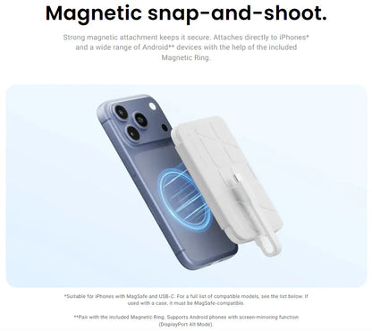3.5 Inch Magnetic Selfie Monitor USB-C Touchscreen