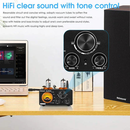 HiFi Vacuum Tube Stereo Amplifier Bluetooth 5.0 200W