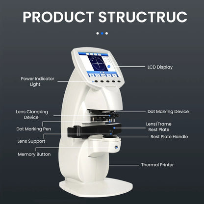 Digital Auto Lens Meter UV PD Focimeter Optical Tool