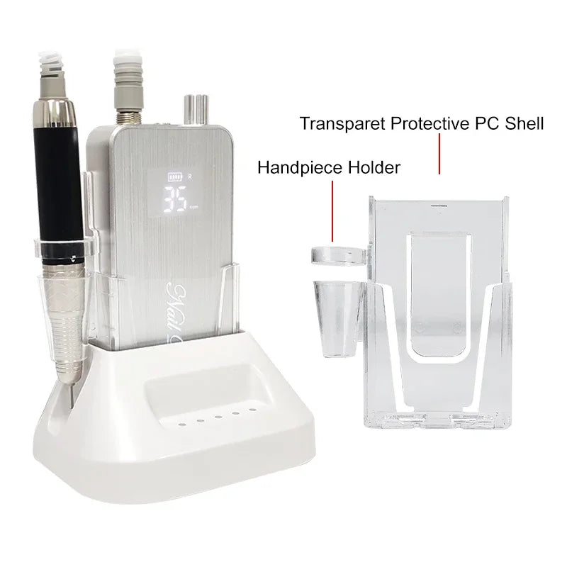 Portable TP322 Silver Cordless Nail Polishing and Sanding Machine