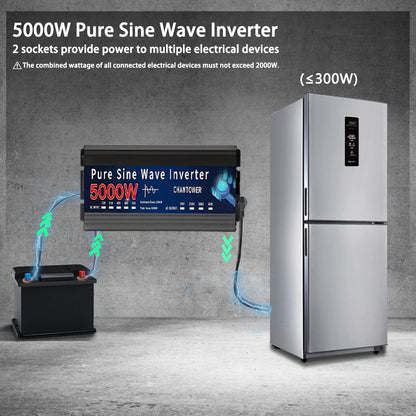 24V to 220V 5000W Pure Sine Wave Power Inverter