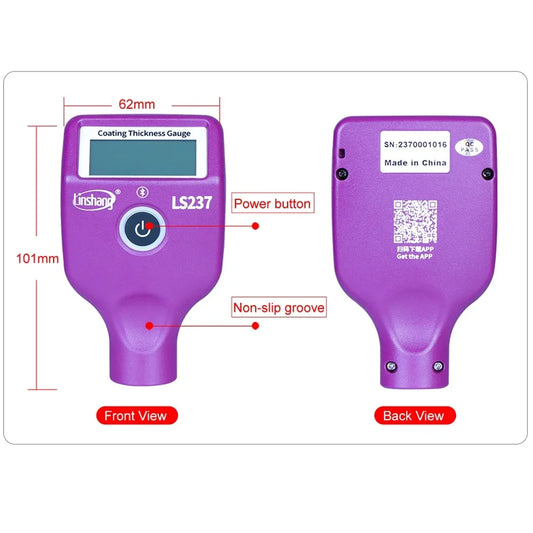 Portable Car Paint Thickness Gauge Rechargeable LCD Screen