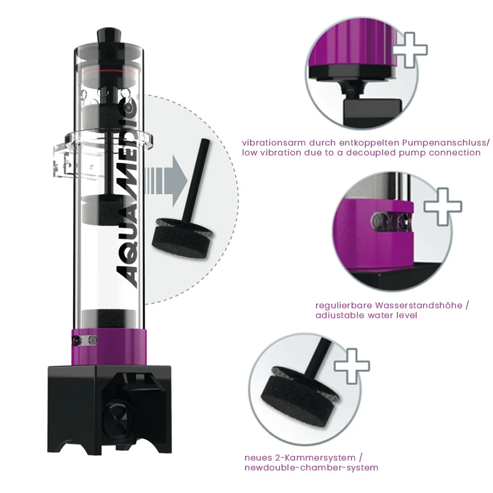 Dual Chamber Aquarium Media Reactor M Size for Coral Tanks