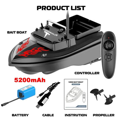 RC Fishing Bait Boat 500M Remote 2KG Load