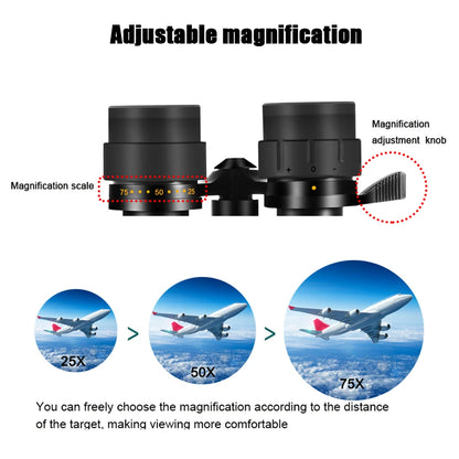 Long Range 25-75X70 HD Zoom Telescope Binoculars