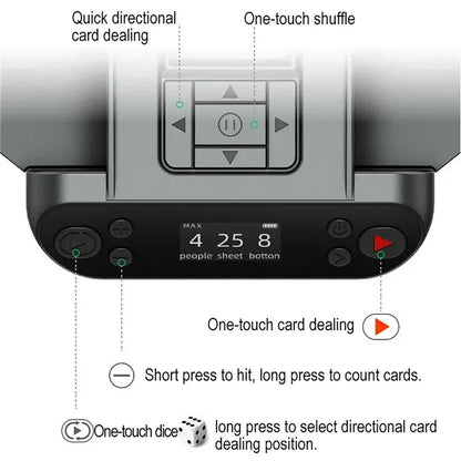 Portable Automatic Card Shuffler 4 Button Poker Game Set