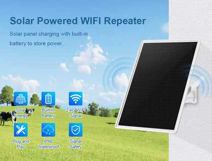 Solar WiFi Repeater Signal Booster with Built-in 20000mAh Battery