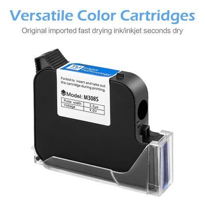 25.4mm TIJ Inkjet Printer Cartridge Fast-Drying Waterproof Ink