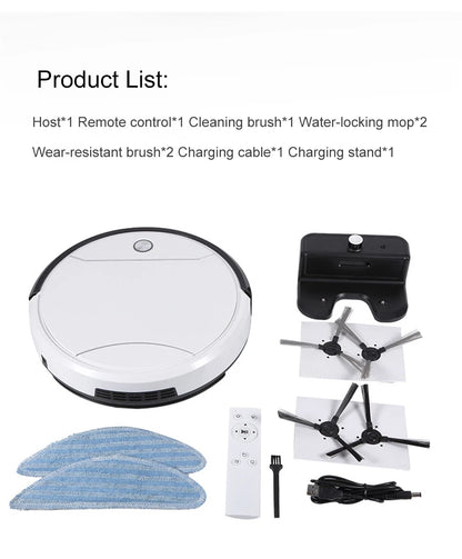 Automatic Sweeping and Mopping Robot Vacuum White