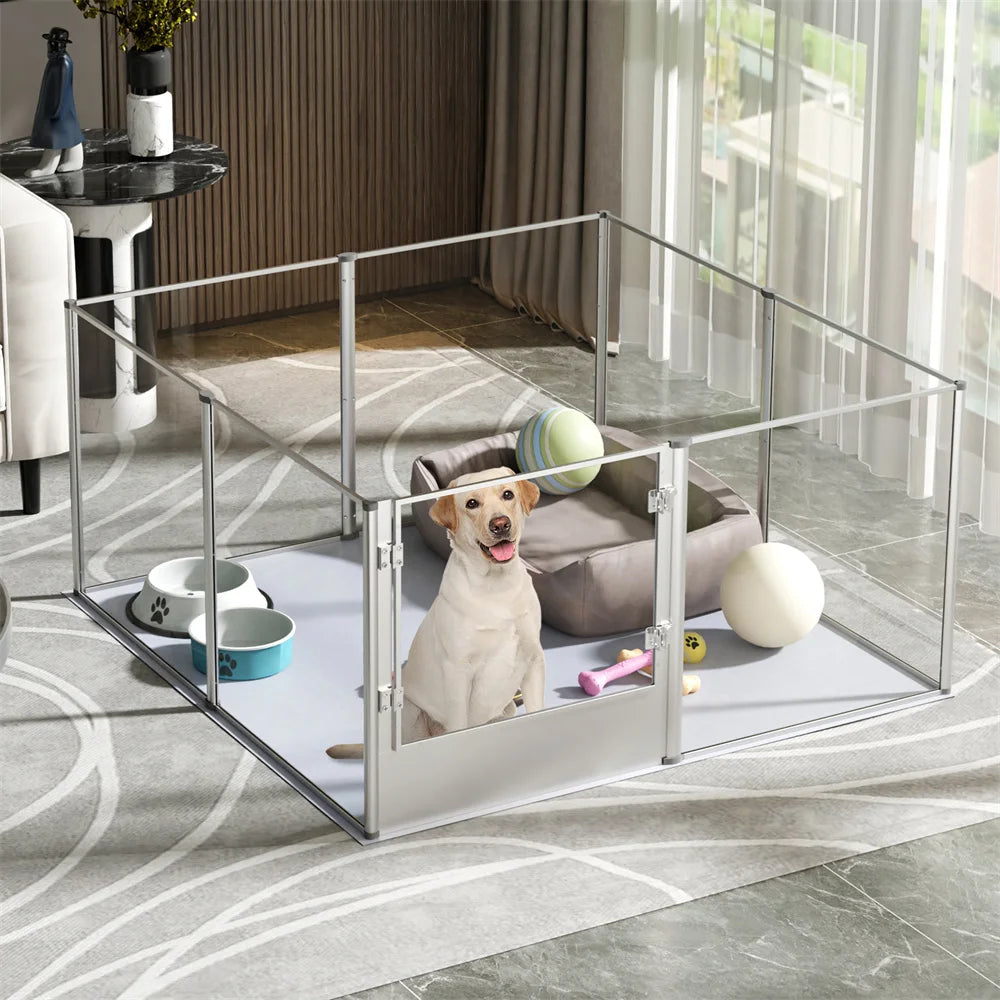 Indoor Dog Enclosure 163x102.5x80cm Acrylic Fence