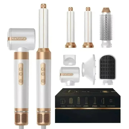 7-in-1 Hot Air Brush Curling Iron & Hair Dryer Kit
