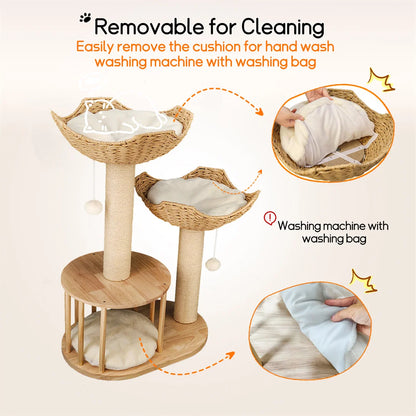 3 Tier Cat Climbing Tower with Scratching Post