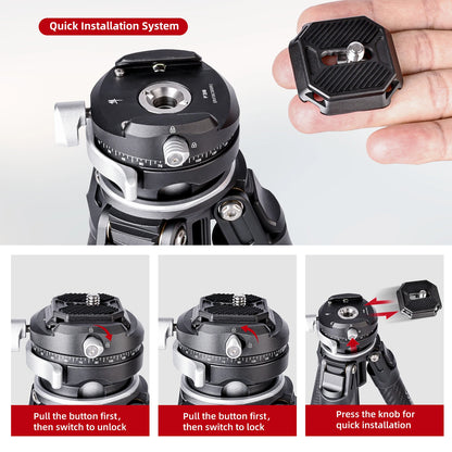 Zero F38 Compact Tripod with Quick Release Plate for DSLR