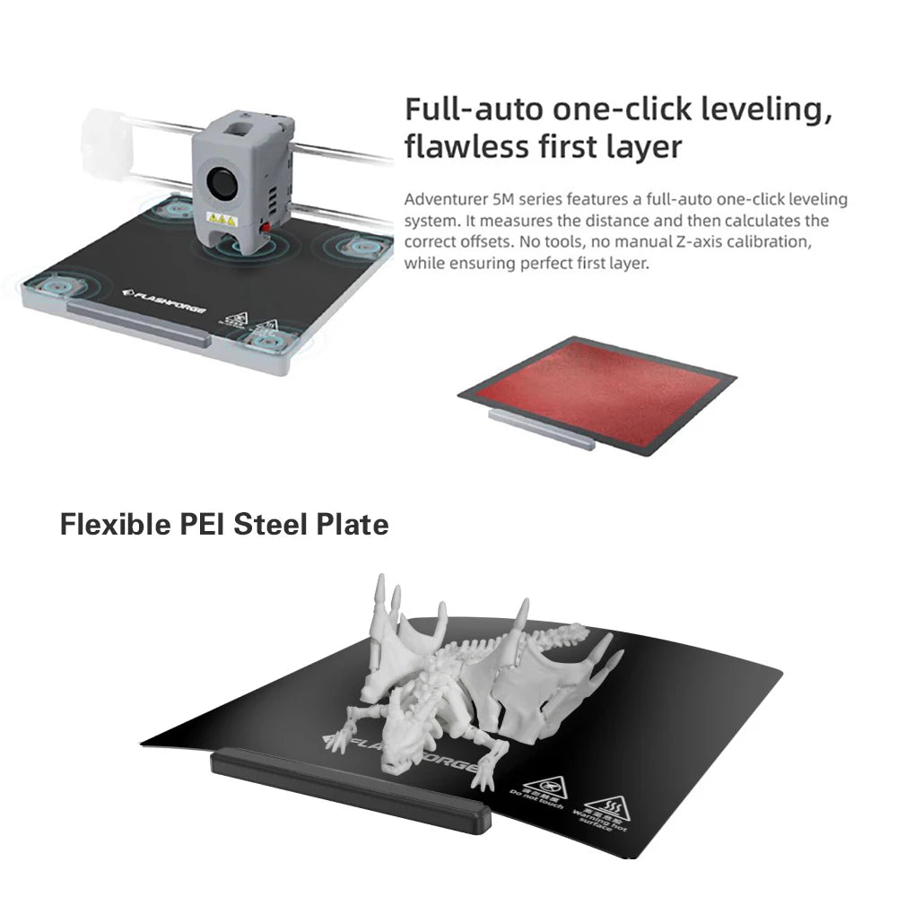High-Speed 3D Printer with Auto Leveling & PEI Plate