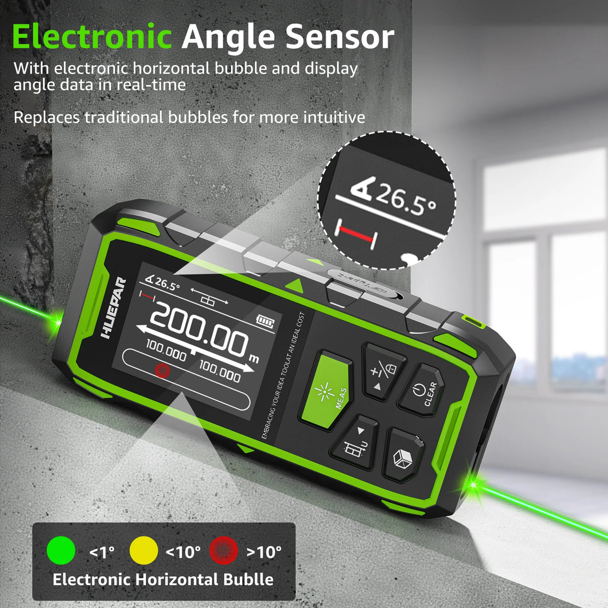 Dual Green Laser Rangefinder 200m High Accuracy LCD Display