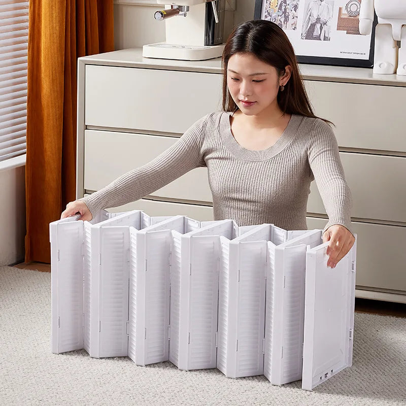 Foldable 6-Layer Shoe Cabinet with Transparent Front Panel
