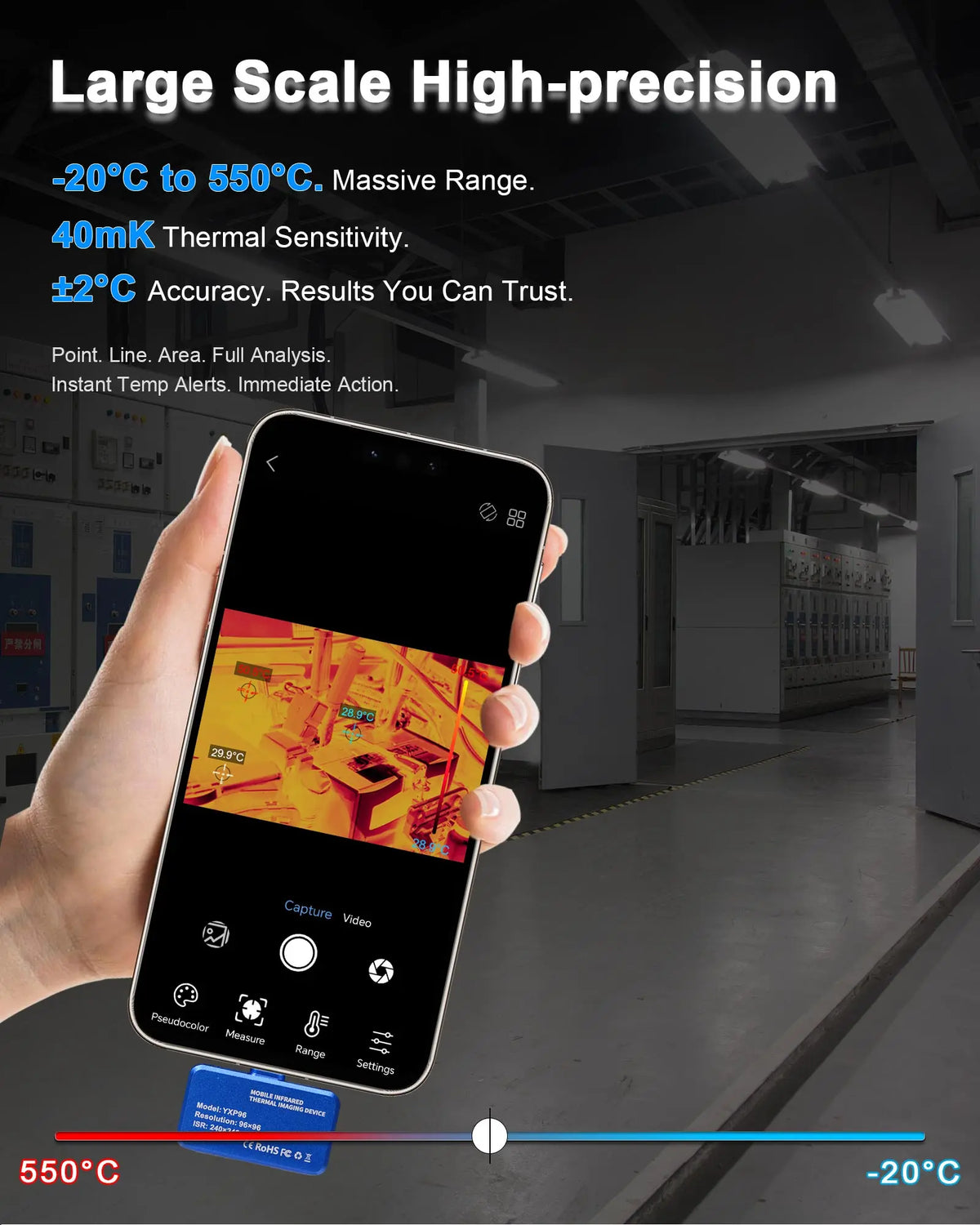 USB-C Thermal Camera 320x240 Infrared Imager Macro Lens