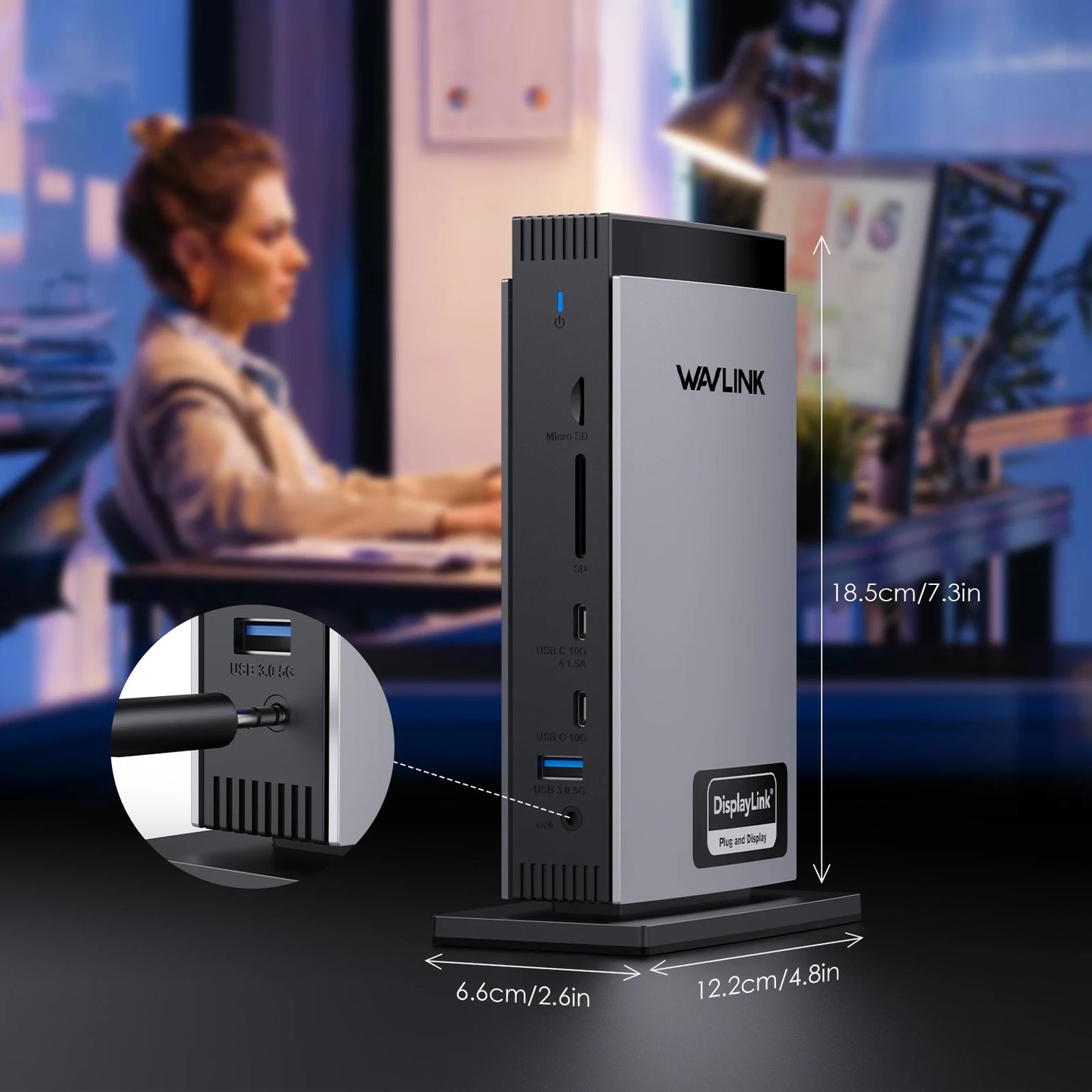 Dual 4K USB-C Display Link Docking Station