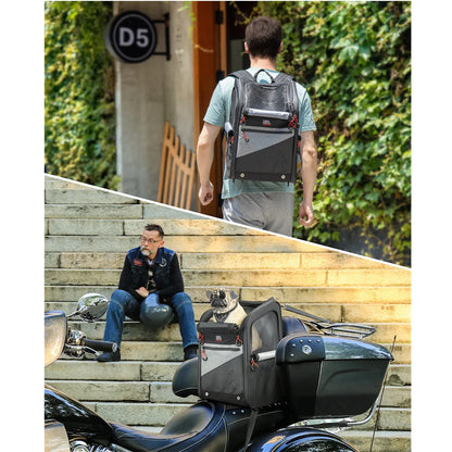 Portable Motorcycle Pet Carrier Backpack 44L for Dogs and Cats