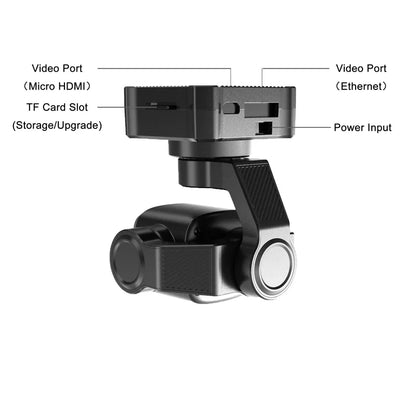 Compact 4K Gimbal Camera 8MP with 6x Digital Zoom