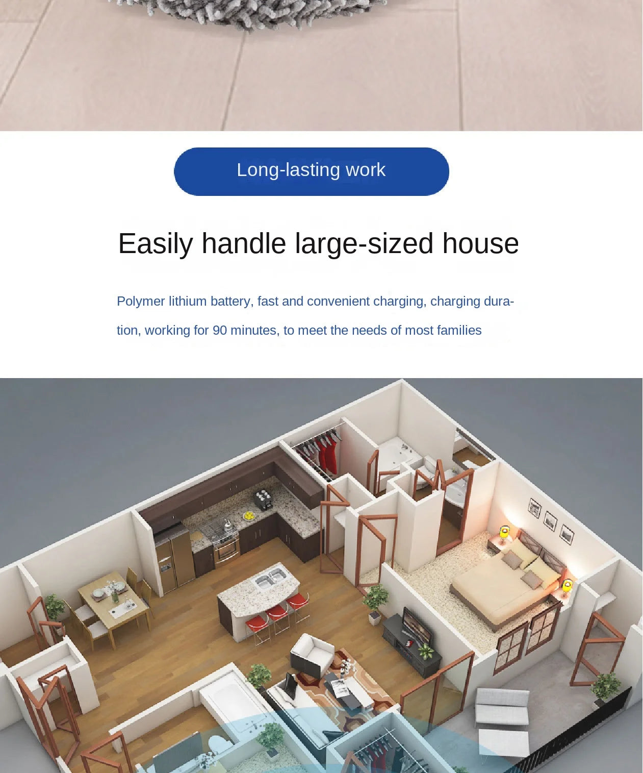 Smart Mopping Robot for Sweeping and Spraying